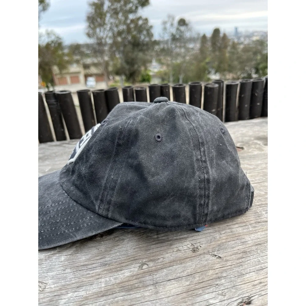LA Kings Washed Black Dad Hat American Needle NHL Strapback Faded Cap